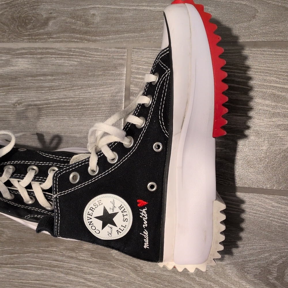 Converse MADE WITH LOVE🤍❤️🩷Black & White High-Tops Valentine's Perf! - Picture 2 of 7
